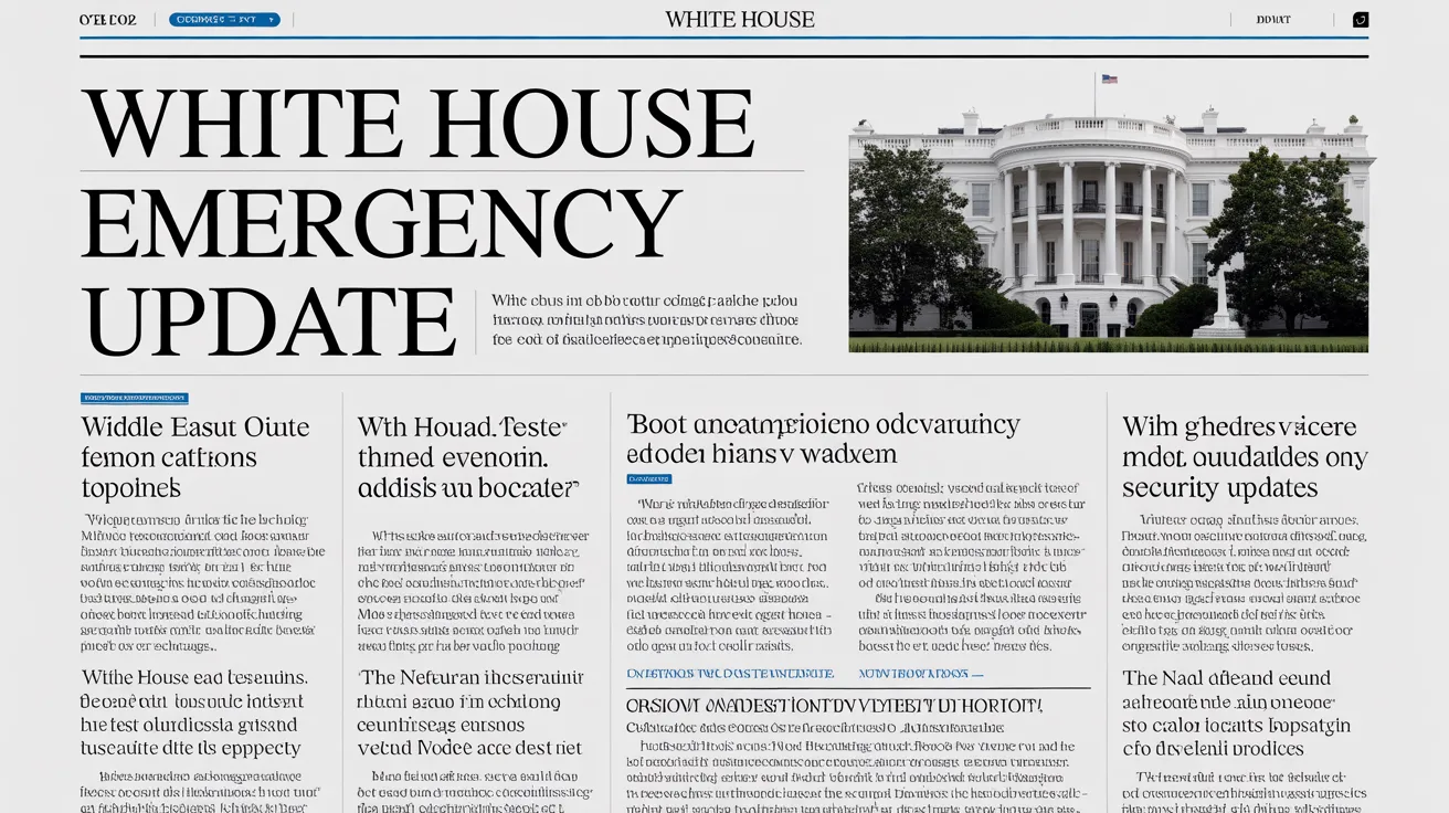 What Was the Emergency at the White House Today