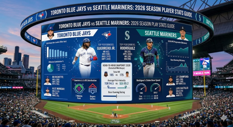Toronto Blue Jays vs Seattle Mariners Match Player Stats