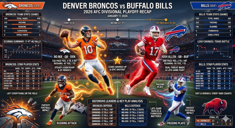 Denver Broncos vs Buffalo Bills Match Player Stats