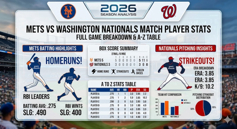 Mets vs Washington Nationals Match Player Stats
