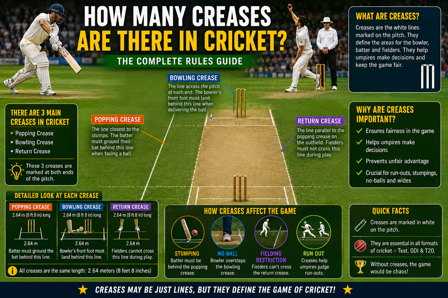How Many Creases Are There in Cricket