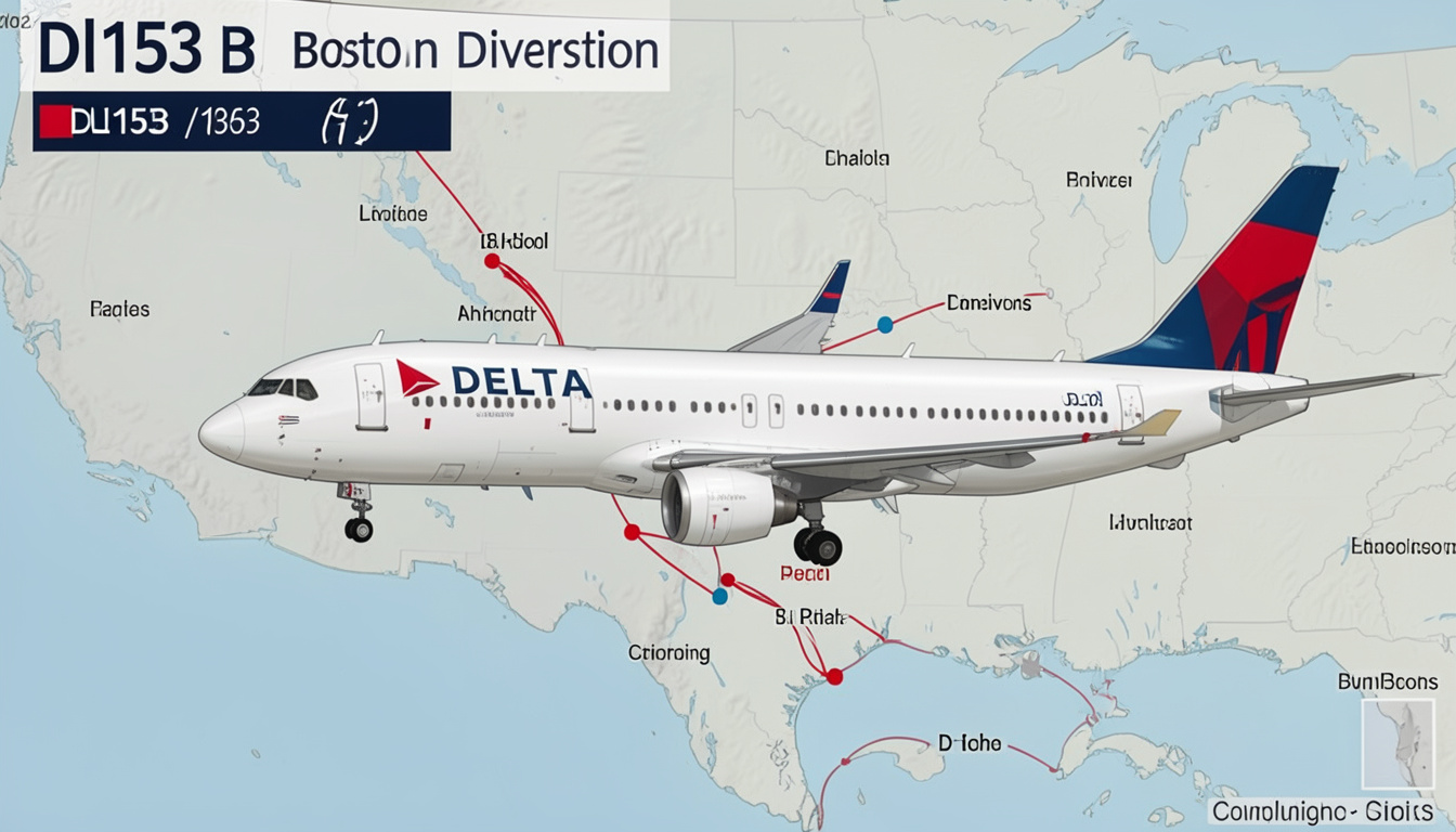delta flight dl153 boston diversion